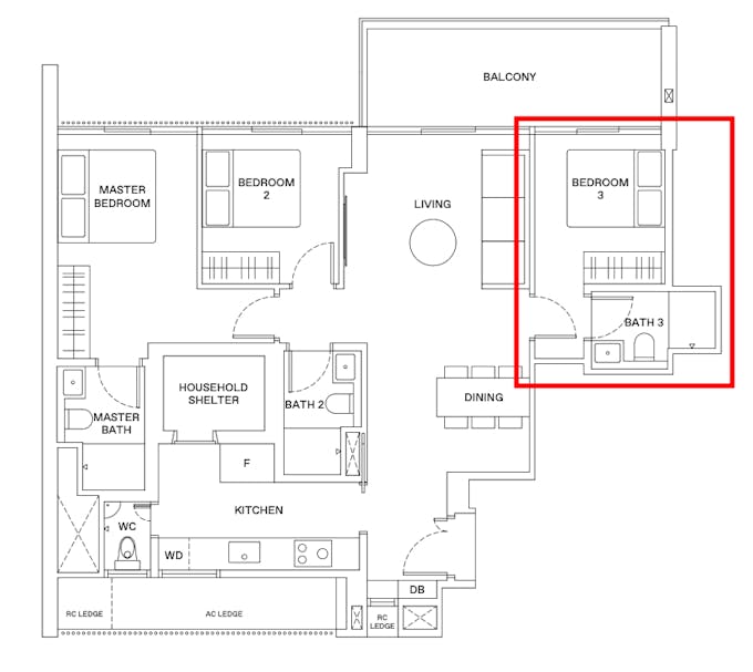 the reserve residences creekside common bedroom