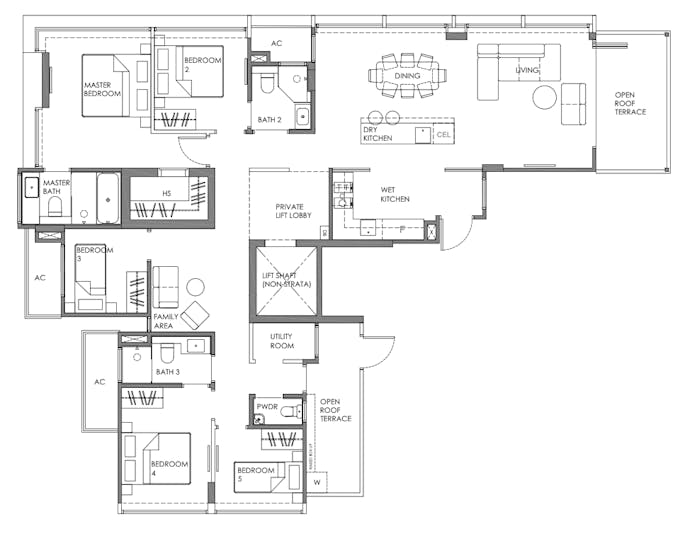 enchante 5 bedroom penthouse floor plan