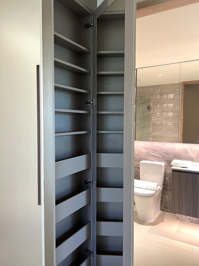 the botany 3 bedroom flexi master bedroom wardrobe side panel