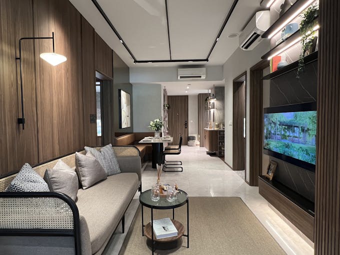lentor modern 2 bedroom living dining area