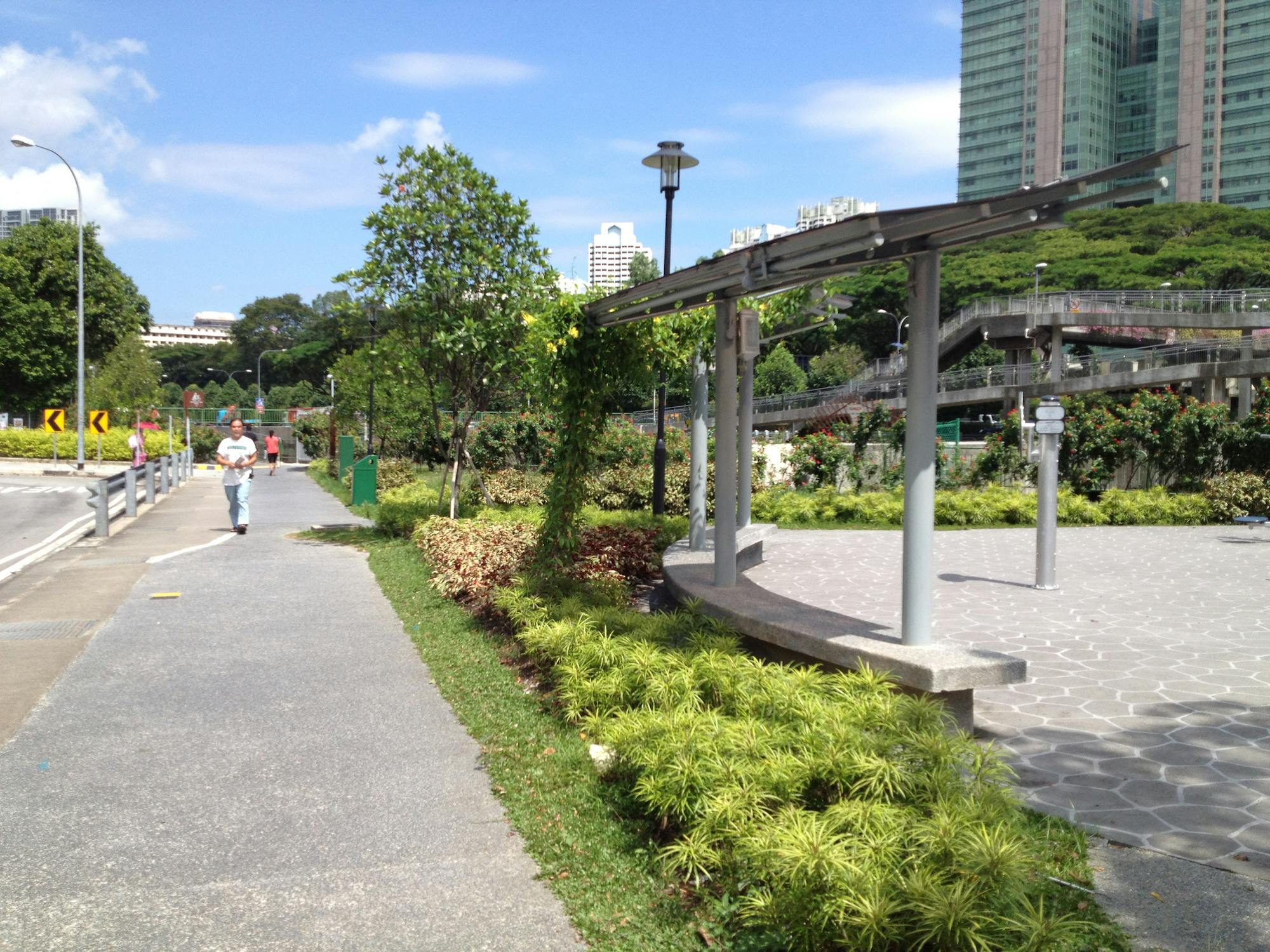 Jogging at the Whampoa Park Connector