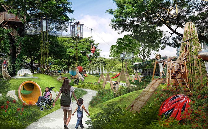 An artist's impression of the Istana Park, which is getting a revamp soon
