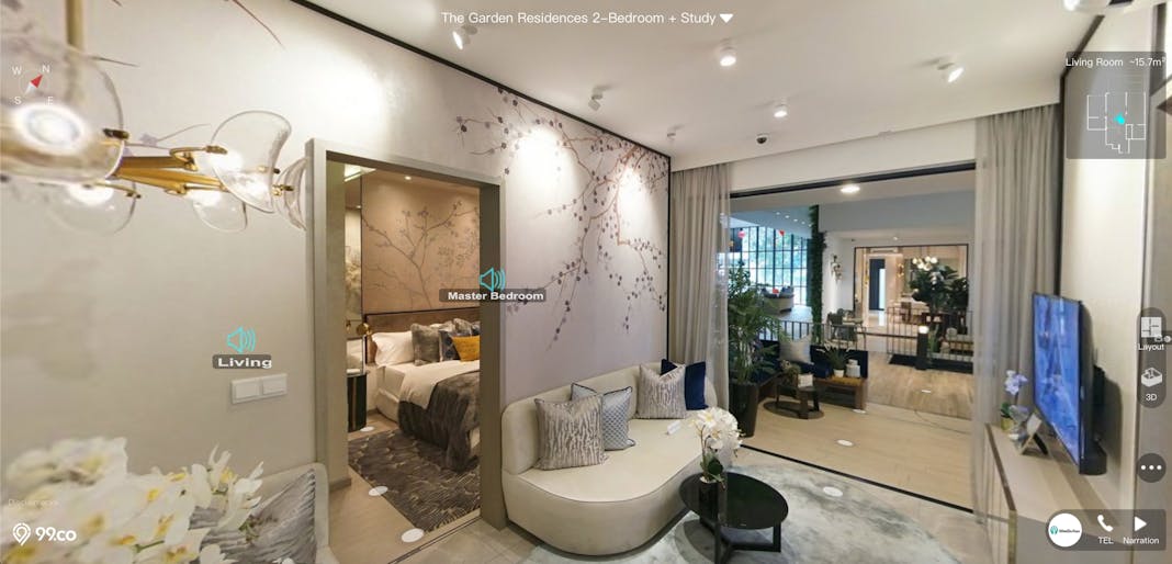 Garden Residence 2 Bedroom + Study