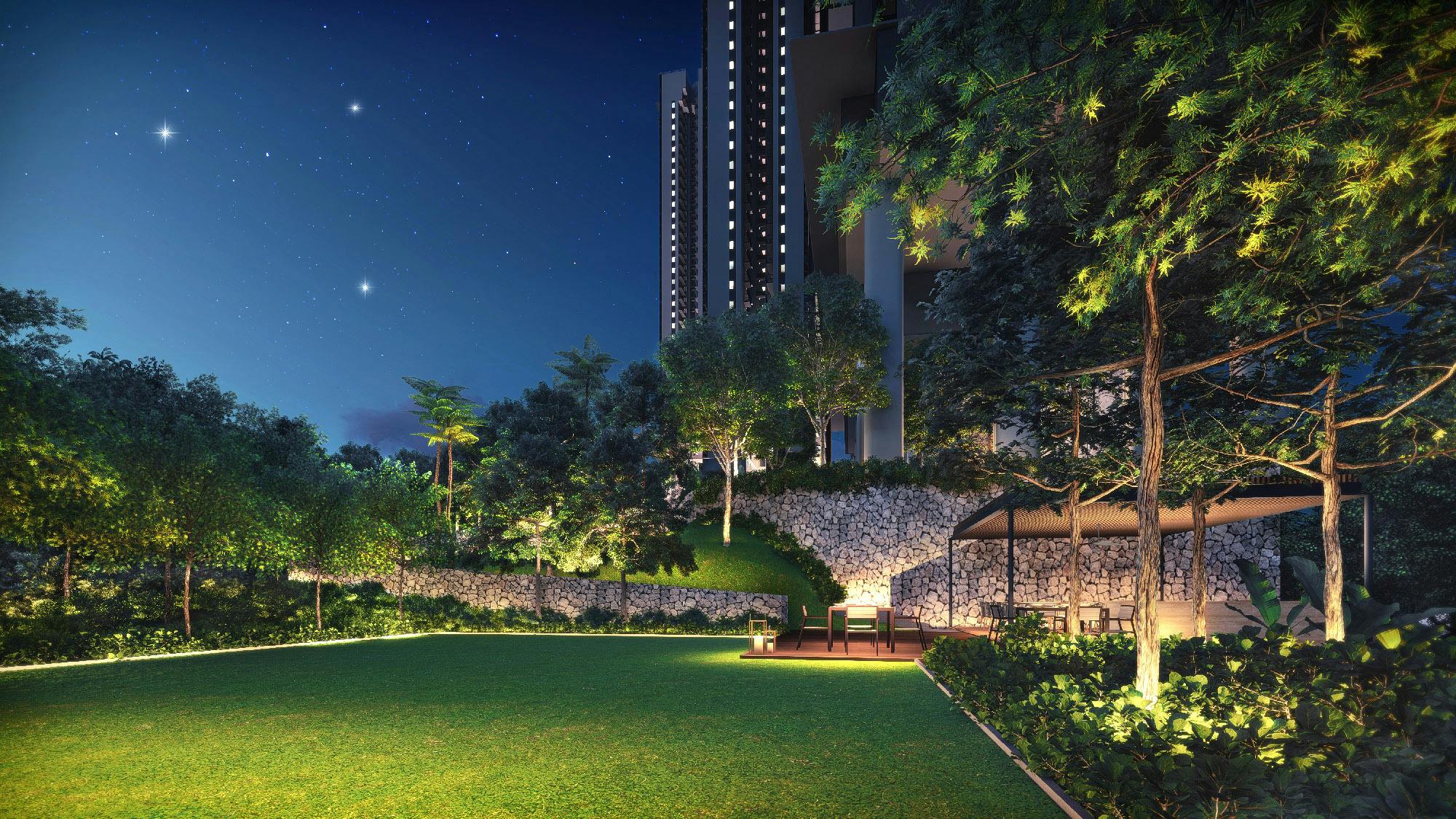 The lush relaxing amenities offered in Stirling Residences