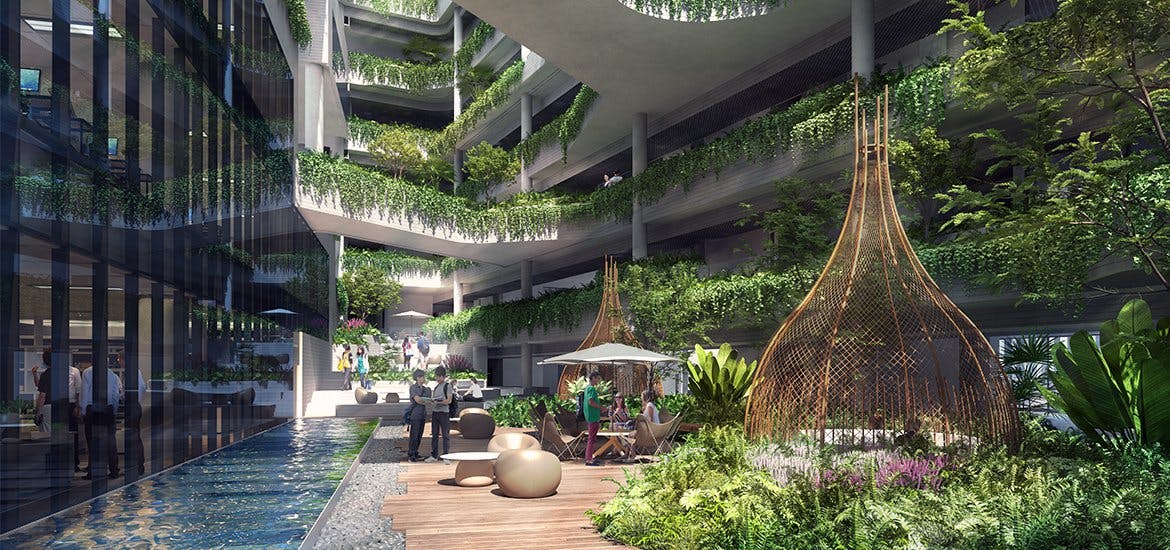 Artist's impression of Punggol Digital District