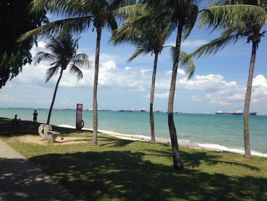 Turquoise waters at the East Coast Park