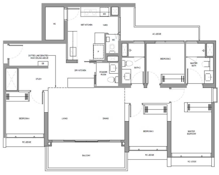 north gaia 4 bedroom floor plan