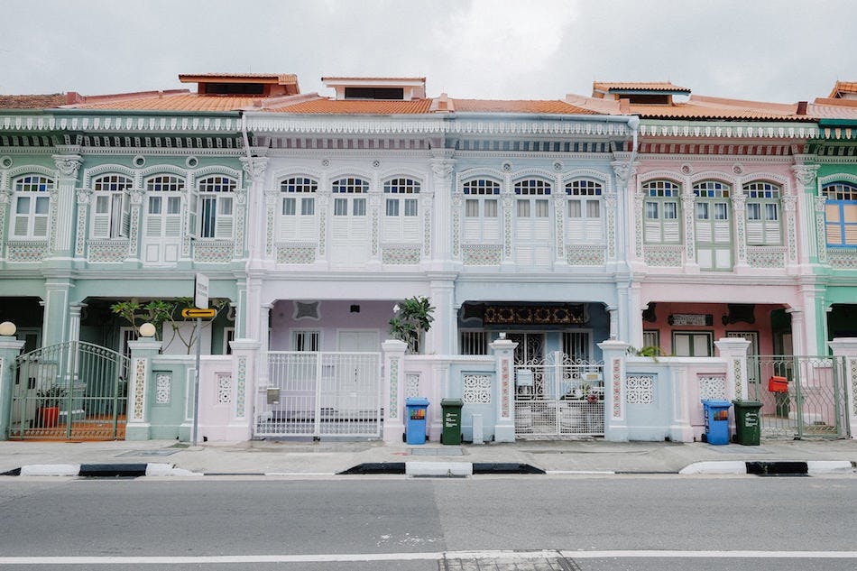 Rows of shophouses line the streets of Marine Parade.