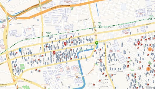 The neighbourhood surrounding Gems Ville
