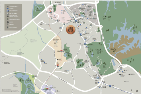 Bukit 828 and the surrounding green recreation areas