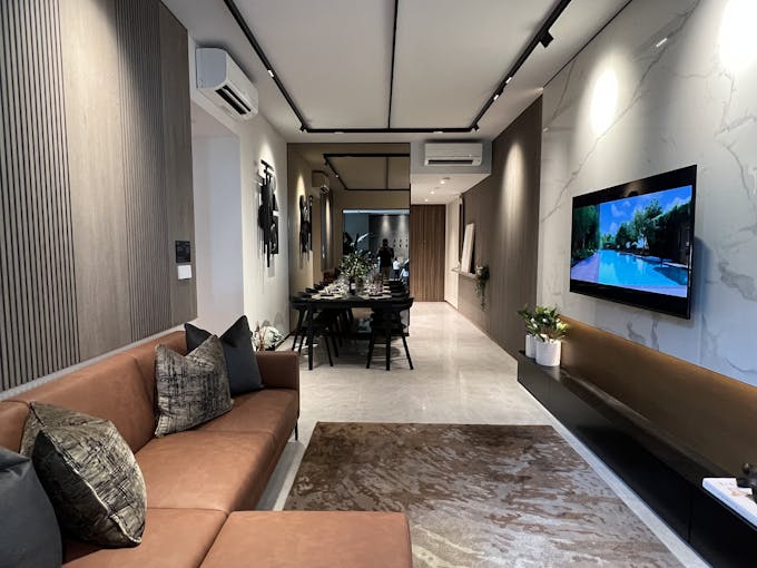 lentor modern 3 bedroom unit living room