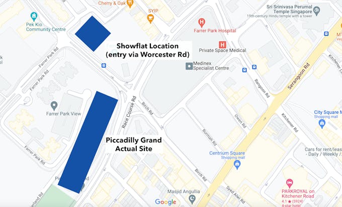 piccadilly grand showflat location at worcester road
