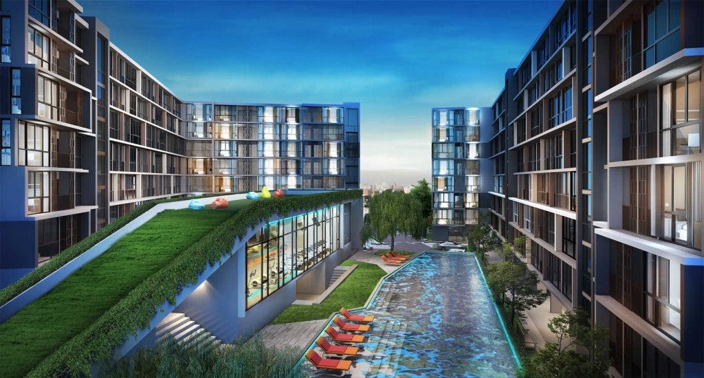 Kick back and relax at Jui Residences' iconic clubhouse and pool