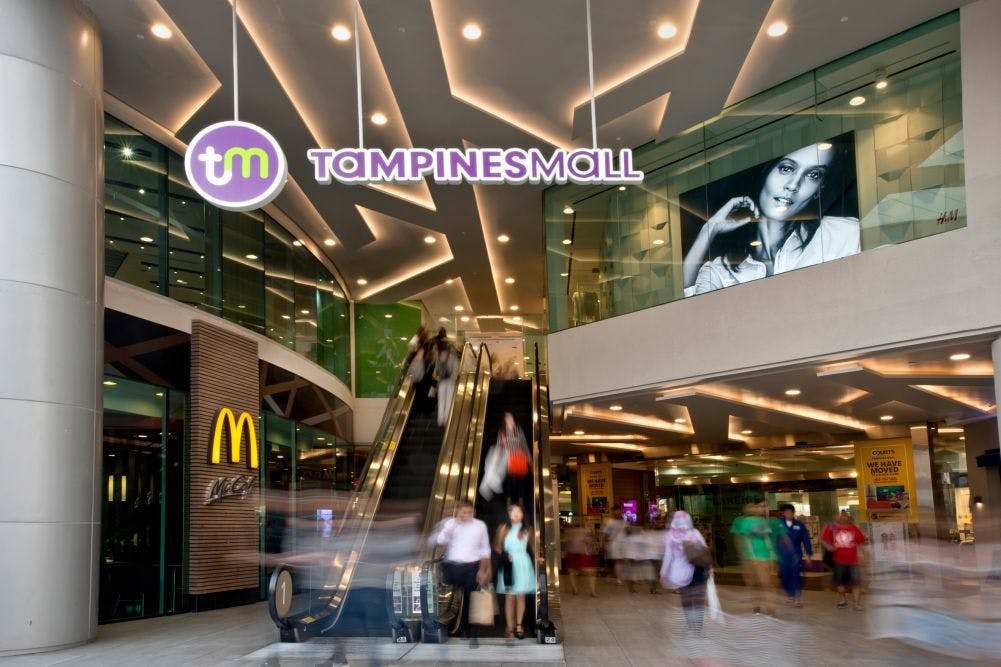 Tampines Mall, just a 10 minute drive away from The Tapestry