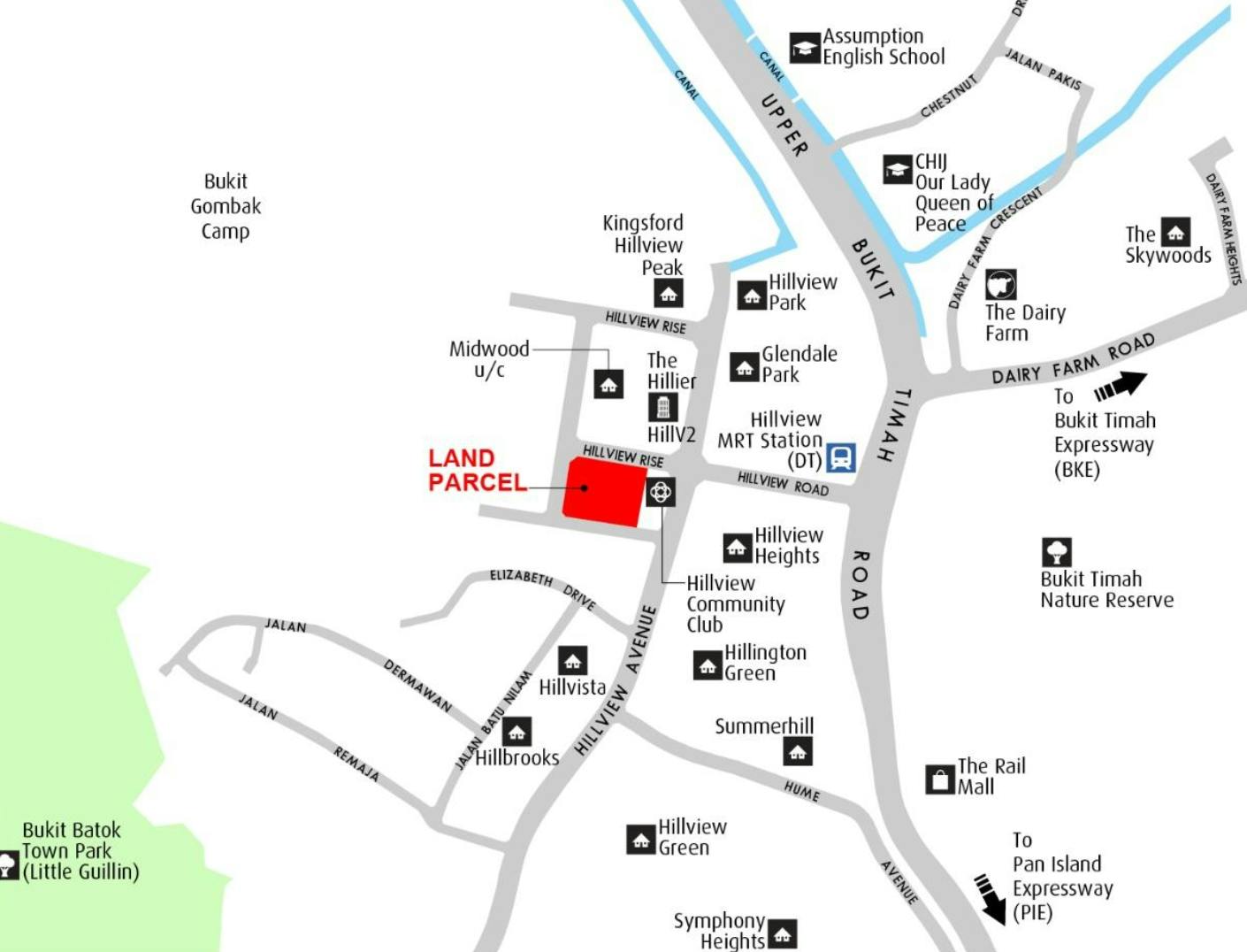 Hillview rise GLS site land parcel