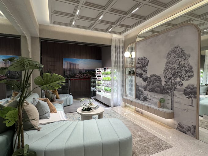 amo residence 4 bedroom living area