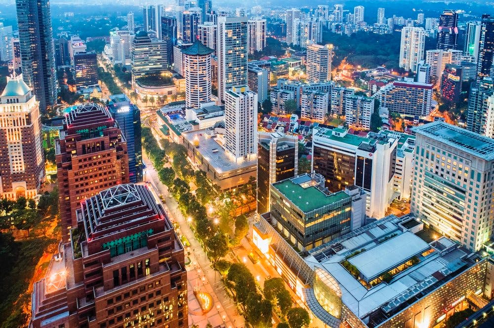 Orchard Road at night