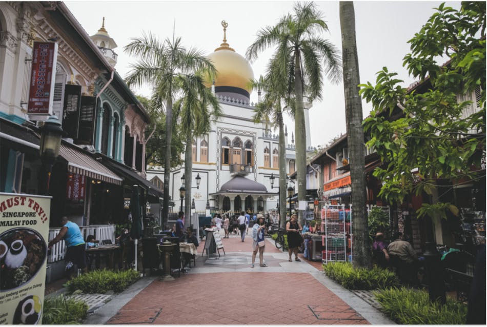 Masjid Sultan (Sultan Mosque) located at Kampong Glam, a popular tourist attraction in Singapore