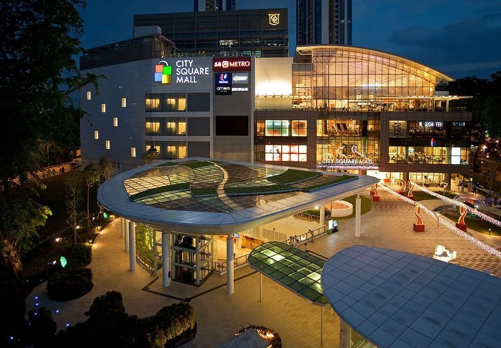 Night shot of City Square Mall, providing residents with their shopping mall needs till late.