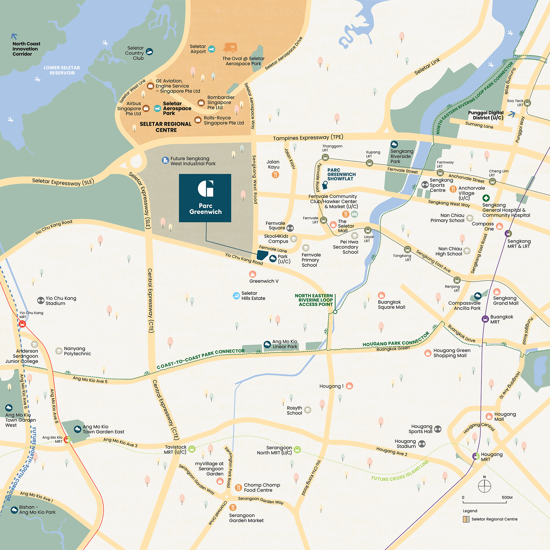 parc greenwich location map