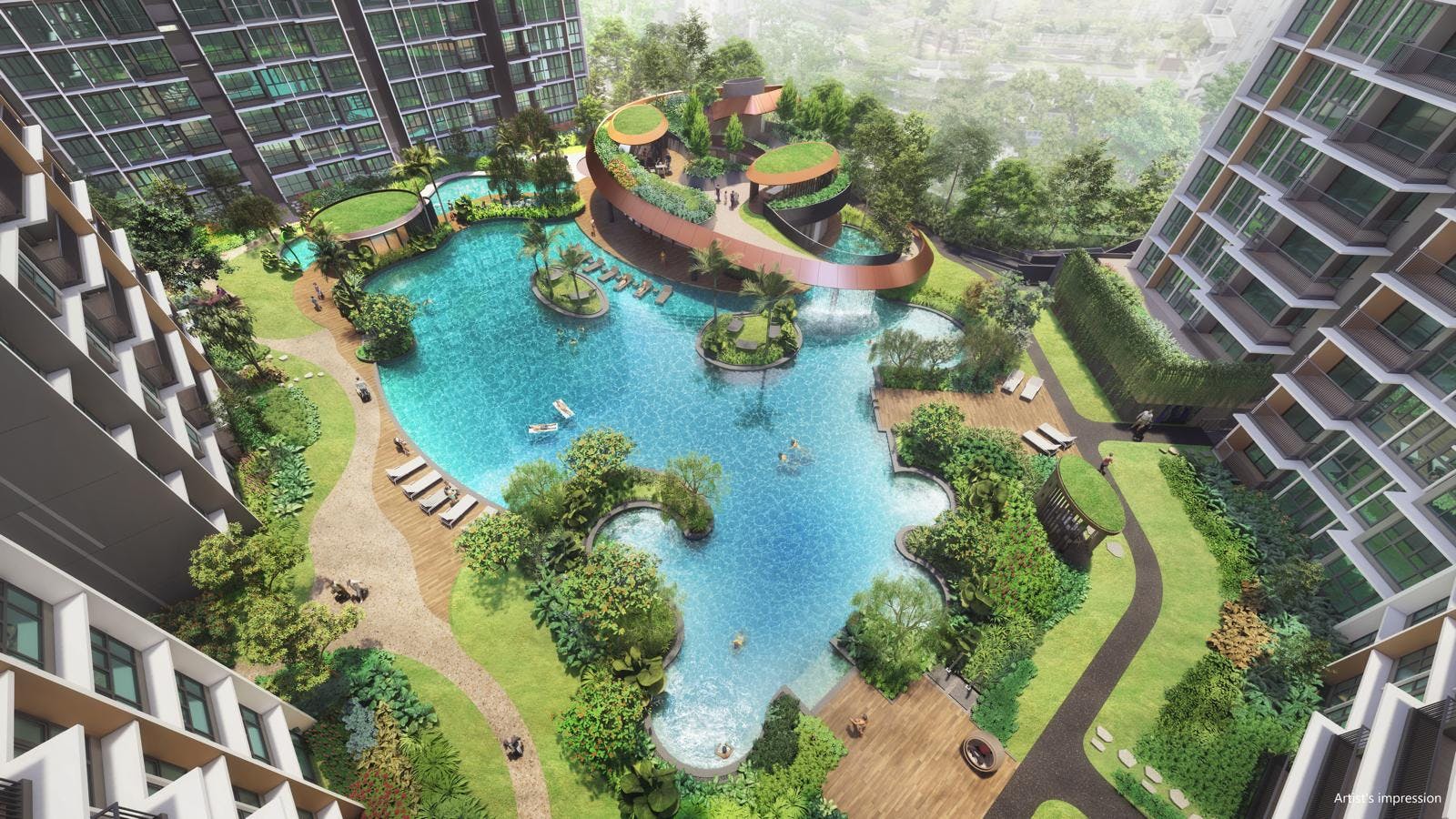 Parc Central Residences Executive Condominium promises "central park living in the east" with its modern luxurious design against lush greenery