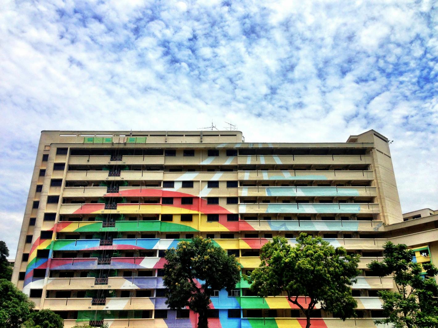 Defining rainbow at Hougang New Town.