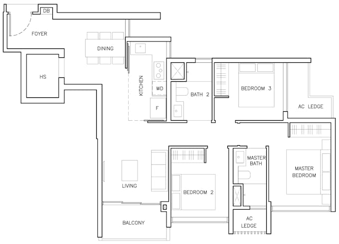 the arden 3 bedroom floor plan