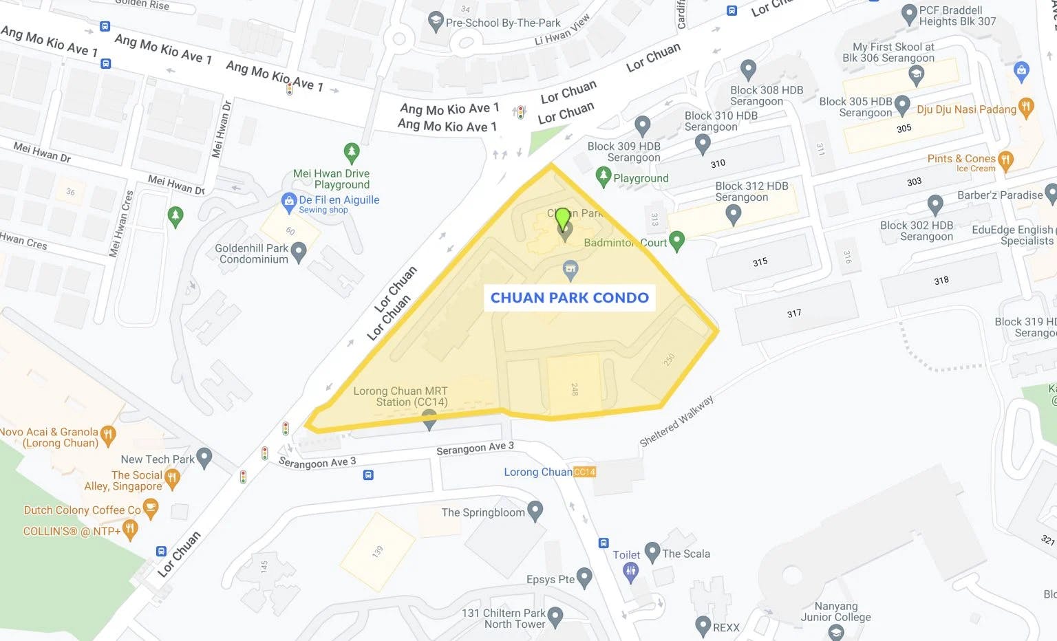chuan park site on google maps