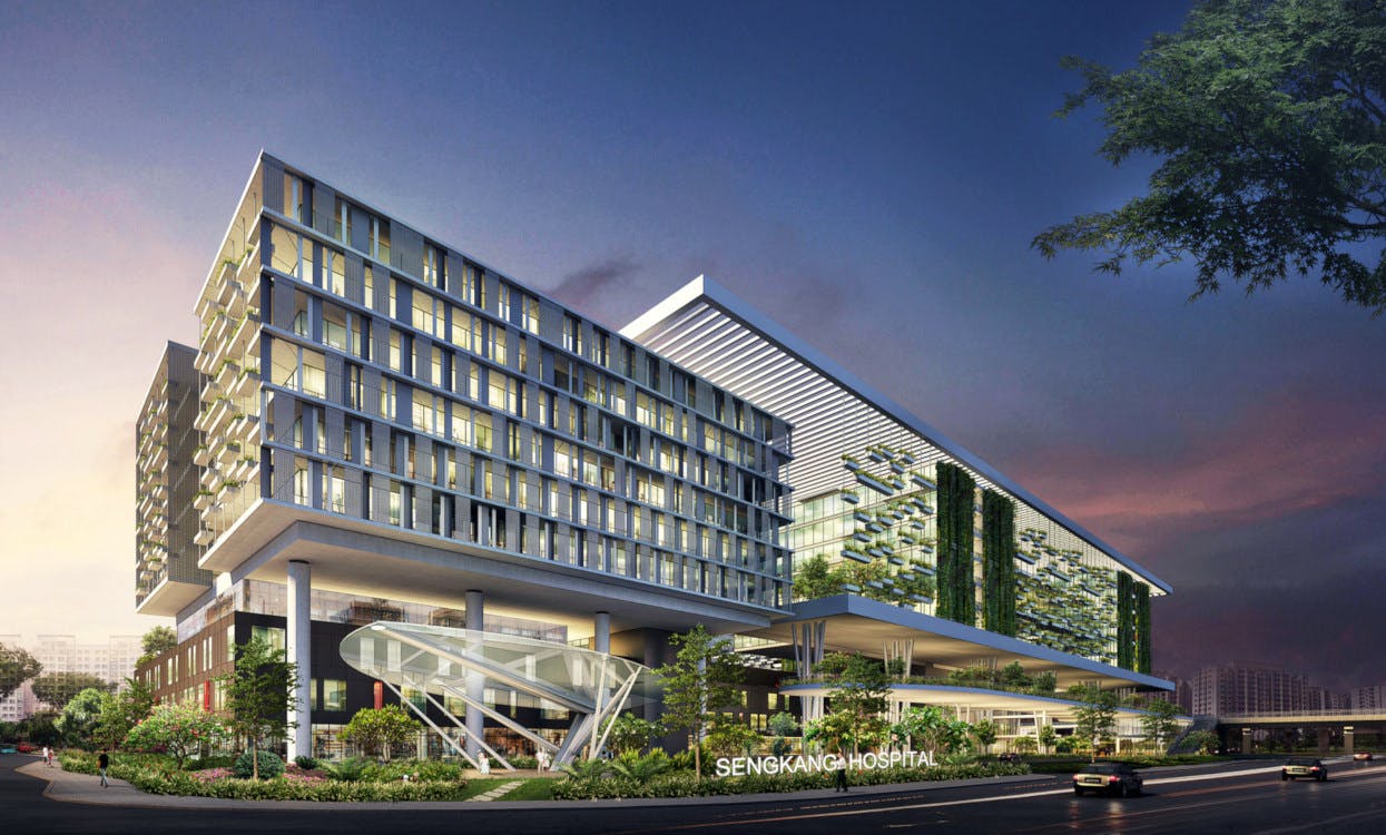 Sengkang Hospital is right across the road from Ola EC.
