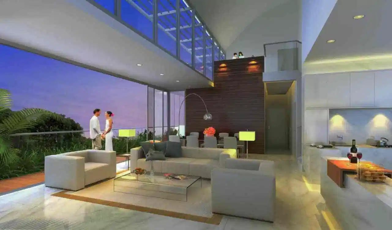 The interior of the homes in Ola Residences come with high ceilings and marbled floors.
