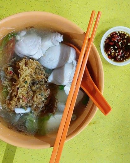 Fishball Mee at Tuas Village Eating House