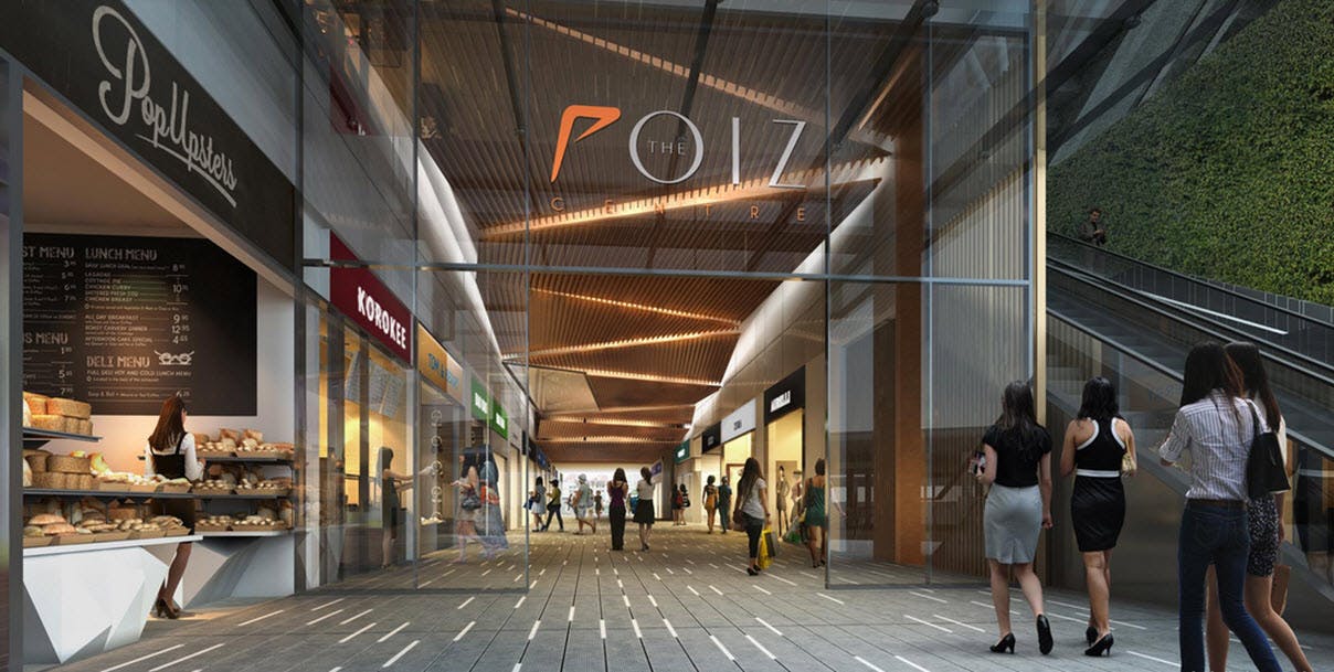 The Poiz Centre houses 84 shops, with about 10% of it allocated to F&B outlets