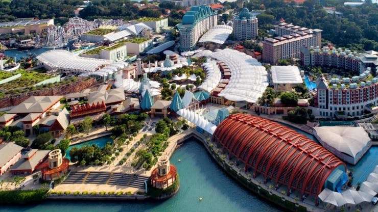 A bird's eye view of Sentosa Island