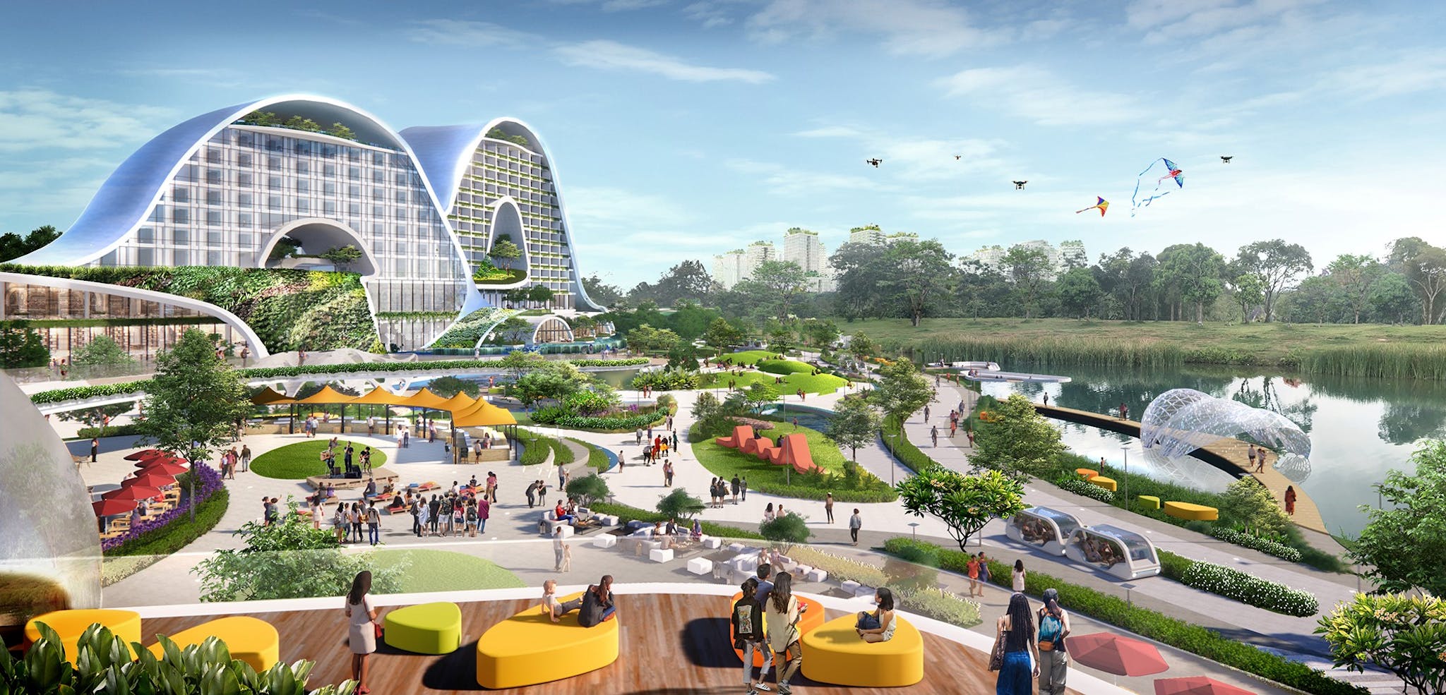 Artist's Impression of Jurong Lake District's Tourism Development. Source: Singapore Tourism Board