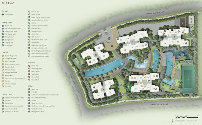 the botany at dairy farm site plan 