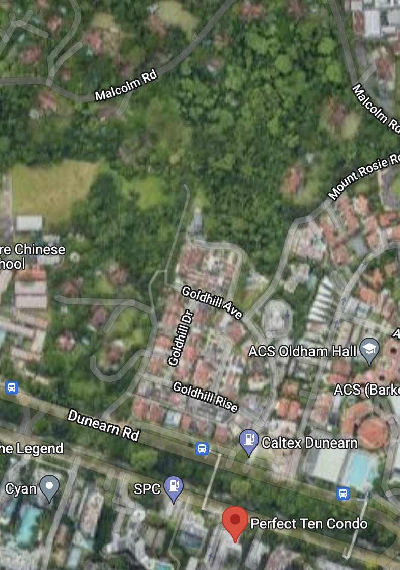 google satellite view of goldhill estate