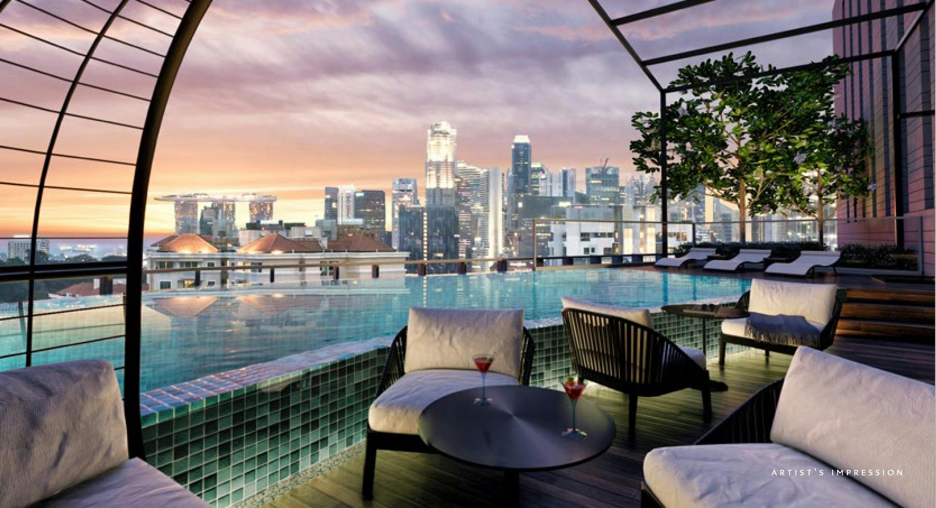 An awe-inspiring view from The Iveria's infinity pool.