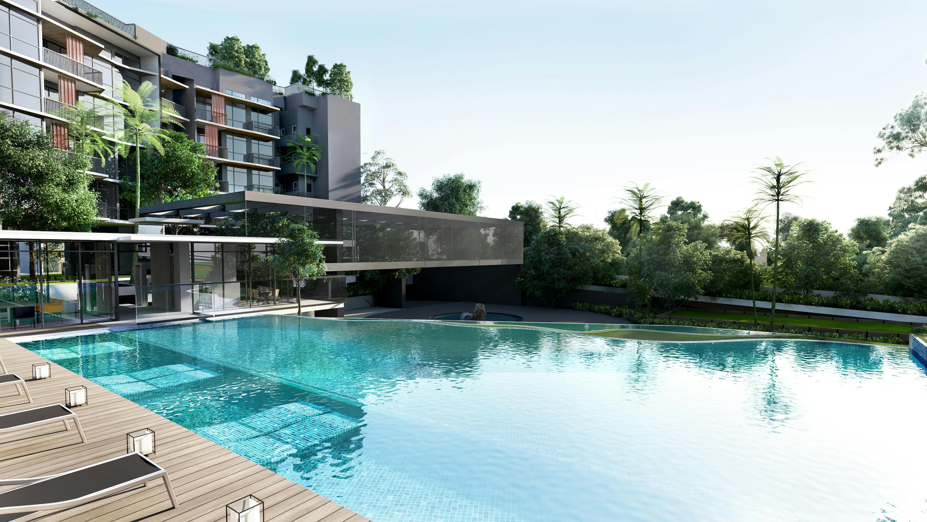 Sparkling 50m swimming pool