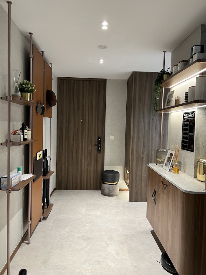 lentor modern 2 bedroom unit entrance