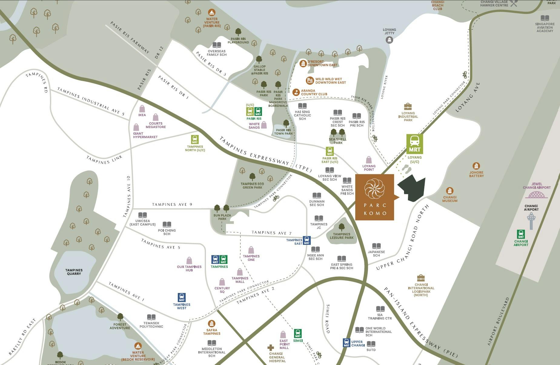 Parc Komo Location Map