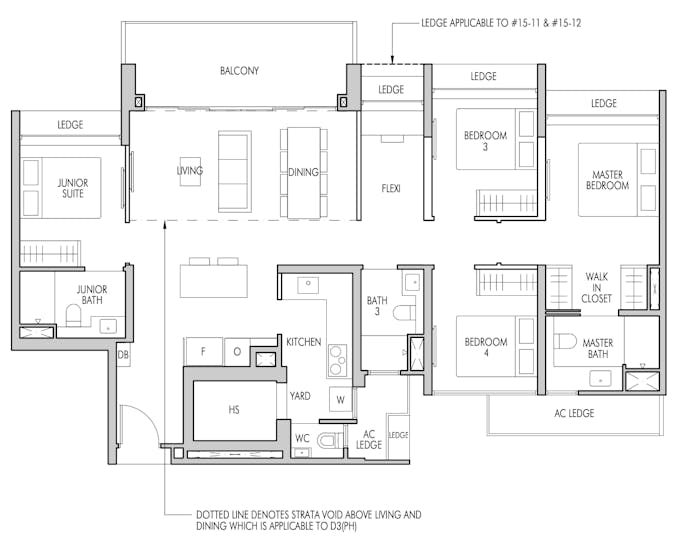 altura ec 4 bedroom flexi floor plan