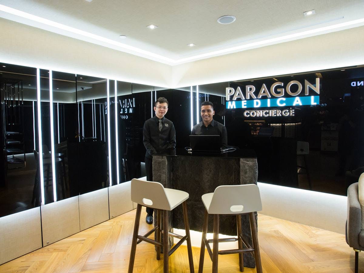 The conceirge at Paragon Medical Centre, which is connected with Paragon Mall