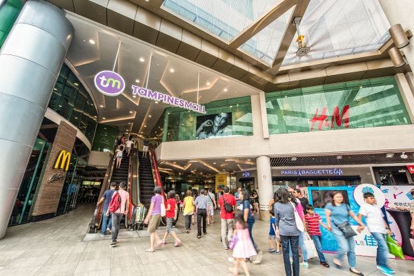 Shoppers at Tampines Mall