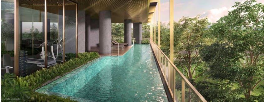 The lush sparkling pool awaits