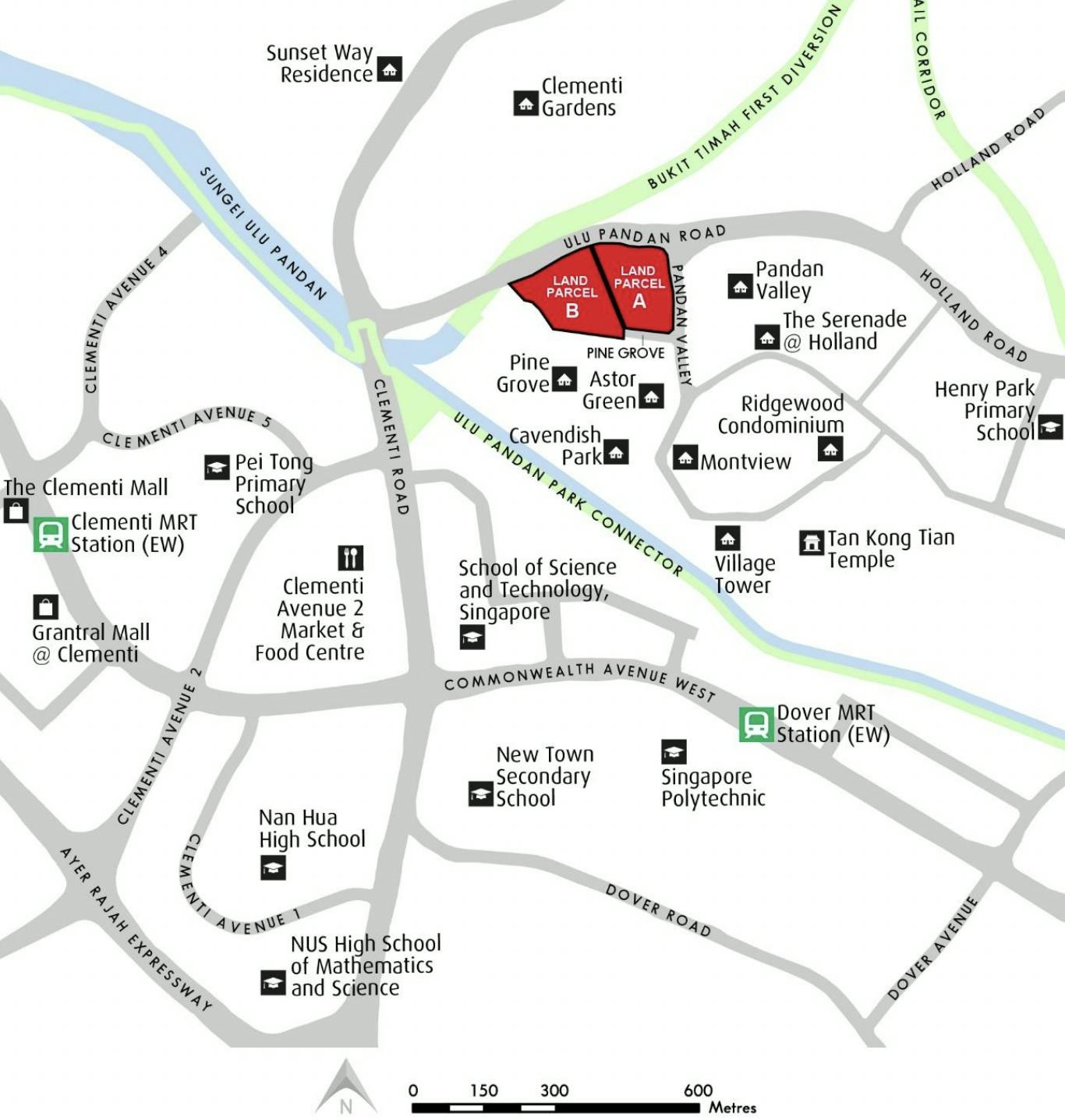 Map of Pine Grove (Parcel A). Source: URA