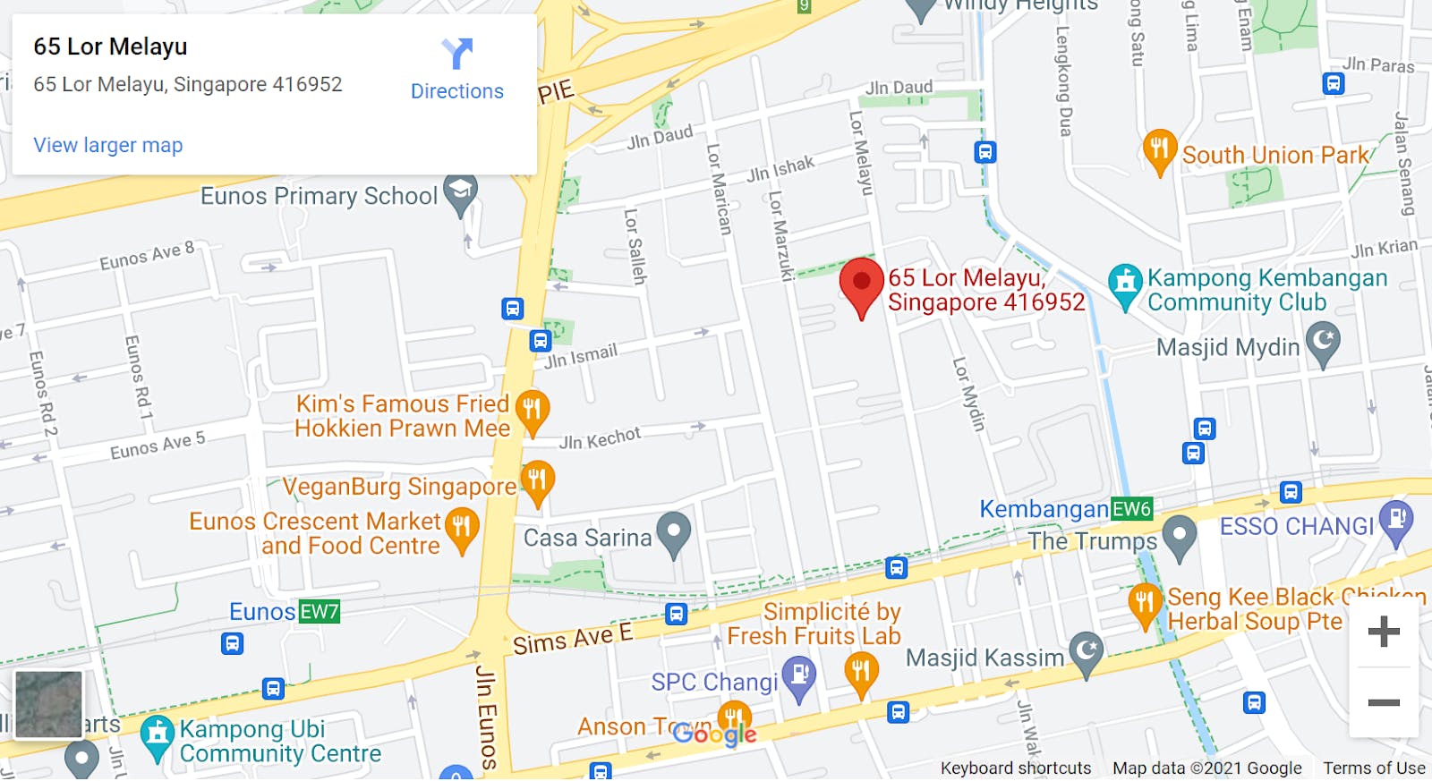 A Google maps overview of M Suites