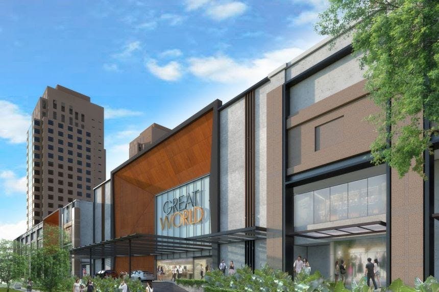 Artist’s impression of the upcoming Great World City MRT and mall facade, located just 900m from One Leonie Residences.