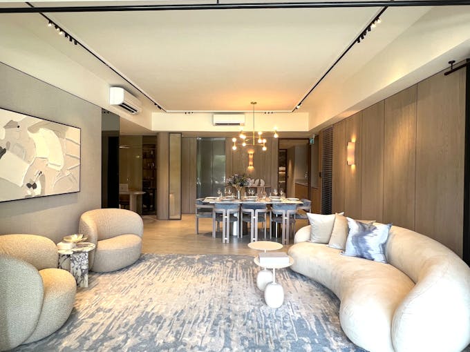 the reserve residences 4 bedroom living area