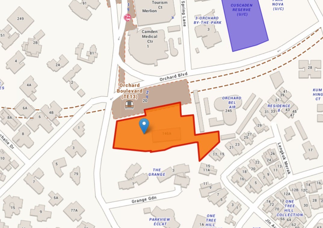 Orchard Boulevard GLS site map