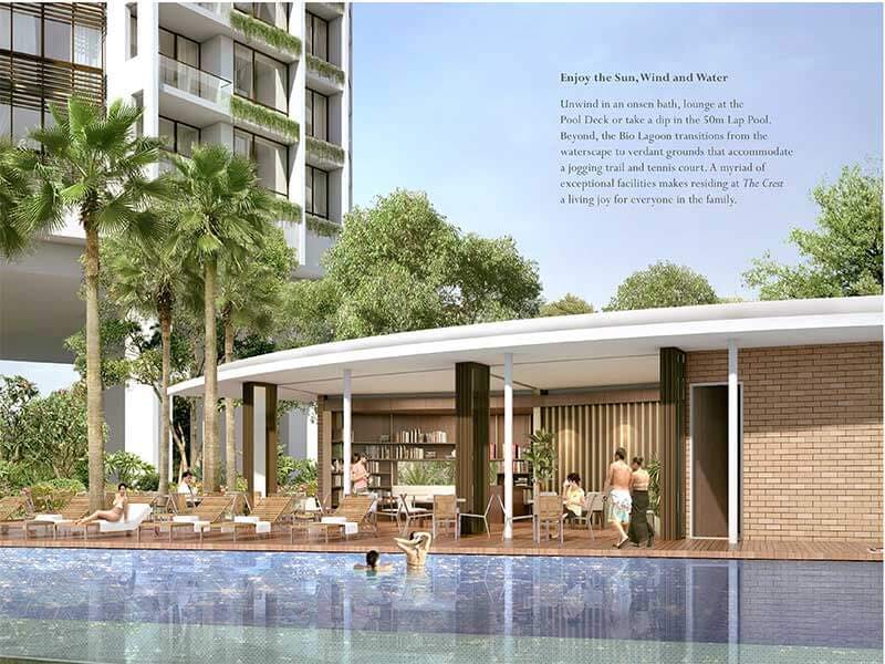 A pristine pool and more at The Crest.